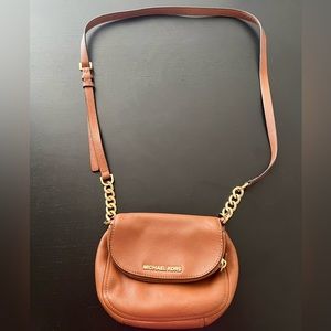 Michael Kors brown leather crossbody bag
